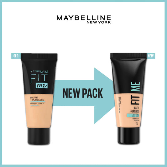 MAYBELLINE FITME MATTE + PROELESS TUBE FOUNDATION  30ML